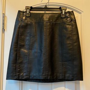 Free People - bodycon vegan leather skirt in black